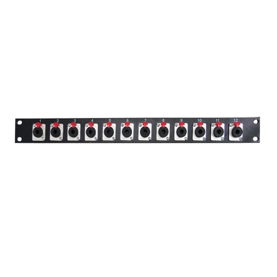 Pannello rack 12 Jack 6.35 nero Pannello rack 12 Jack 6.35 nero